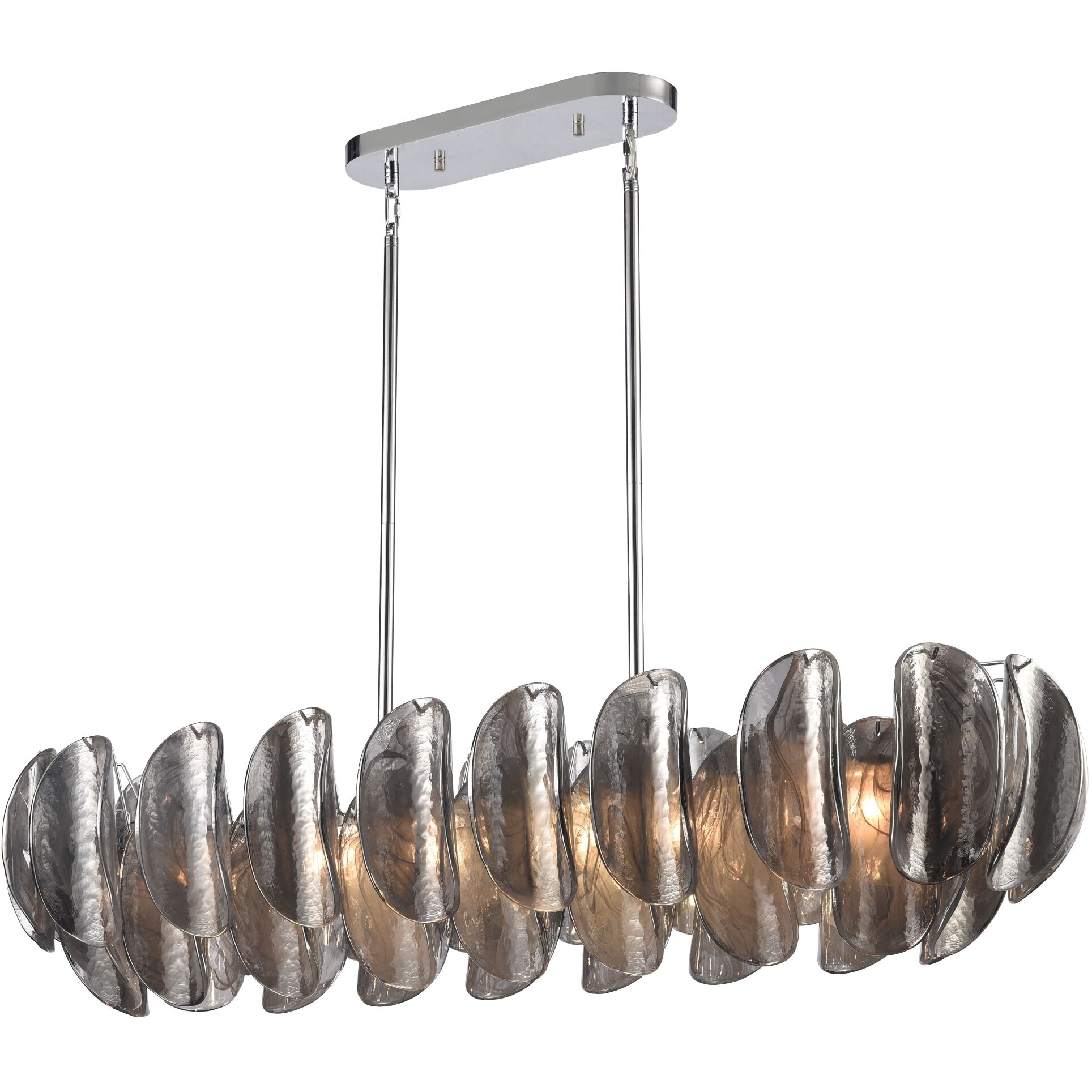 Chateau 6 Light 47.25 inch Polished Chrome Linear Chandelier Ceiling Light