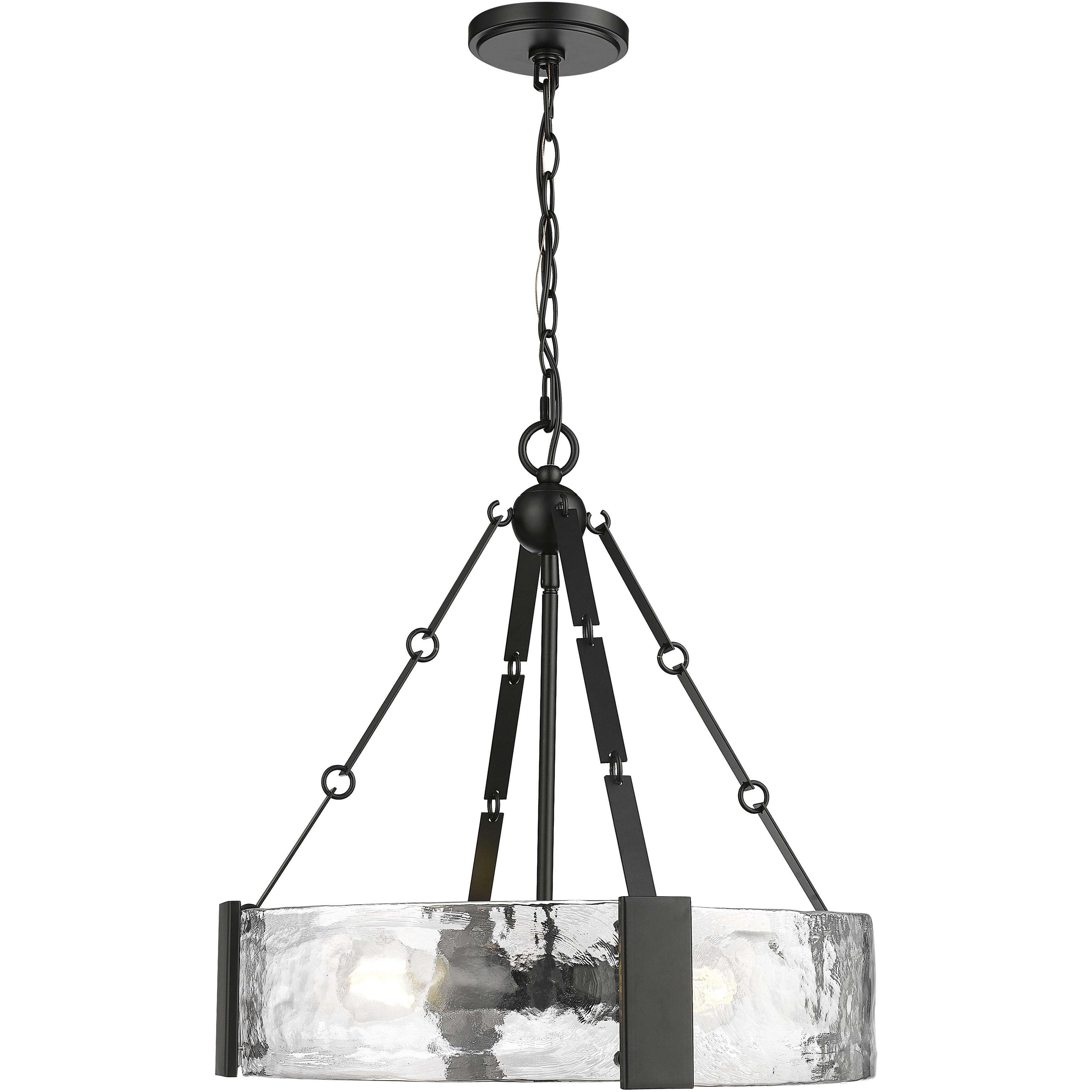 Rezi 3 Light 20.25 inch Matte Black Pendant Ceiling Light