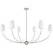 Shannon 6 Light 62 inch Brushed Nickel Chandelier Ceiling Light