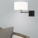 Allison 24 inch 100.00 watt Black Swing Arm Wall Lamp Wall Light