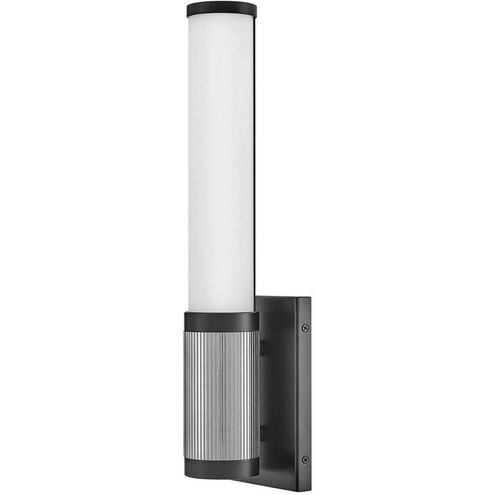 Zevi LED 5 inch Black with Chrome Vanity Light Wall Light, Vertical