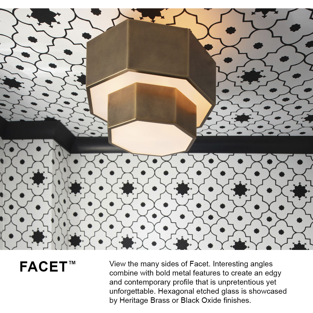 Facet 5 Light 16.5 inch Black Oxide Pendant Ceiling Light