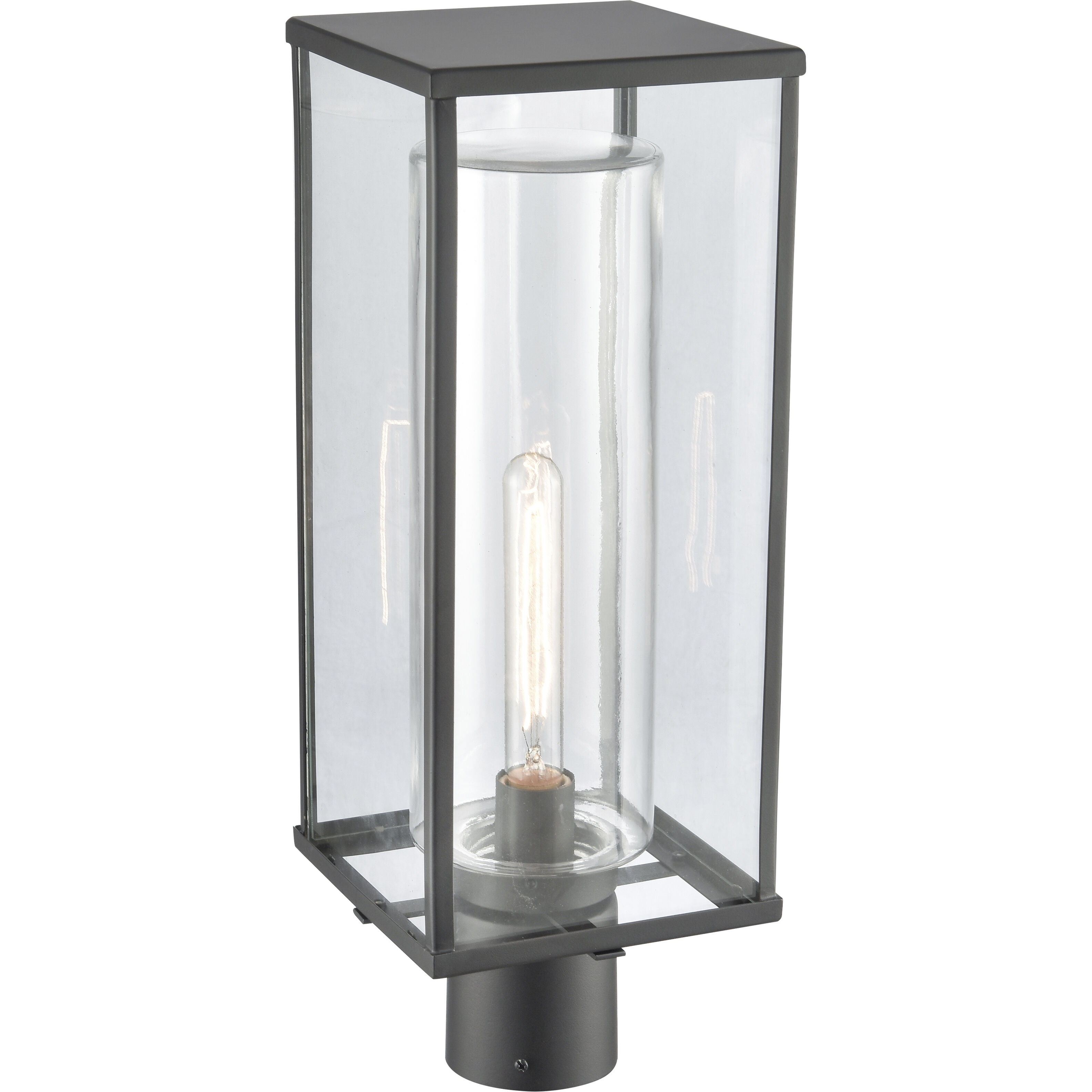 Augusta 1 Light 19.5 inch Matte Black Outdoor Post Light