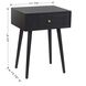 Arthur 23.5 X 17.75 inch Black End/Side Table