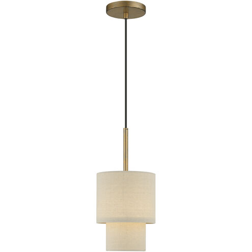 Bellingham 1 Light 7 inch Antique Gold Leaf Mini Pendant Ceiling Light