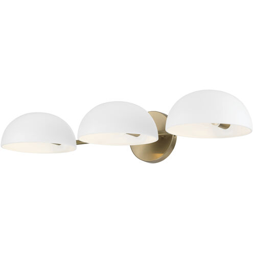 Reece 3 Light 26 inch Aged Brass Vanity Light Wall Light