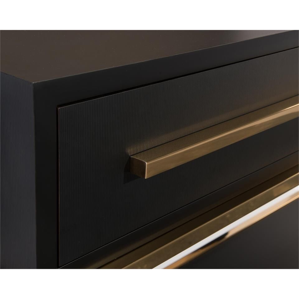 Midnight 67 inch Linia Black Console Table