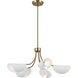Arcus LED 29.25 inch Champagne Bronze with White Convertible Chandelier Ceiling Light