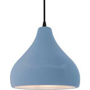 Radiance LED 11.5 inch Sky Blue and Matte Black Pendant Ceiling Light