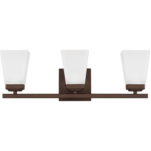 Baxley 3 Light 21.75 inch Bronze Vanity Light Wall Light