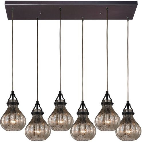 Danica 6 Light 30 inch Oil Rubbed Bronze Mini Pendant Ceiling Light