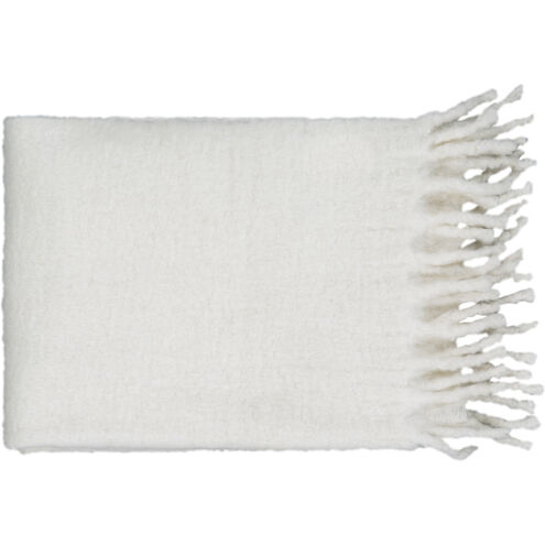 Lanose 60 X 50 inch Cream Throw, Rectangle