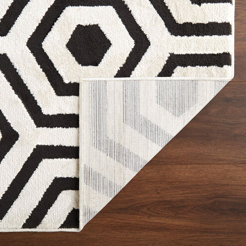 Optika 130 X 94 inch Black/White Rug in 8 x 11