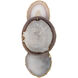 Trinity 1 Light 7 inch Pale Lavender Agate & Antique Brass Wall Sconce Wall Light