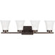 Bayfield 4 Light 27.5 inch Bronze Wall Bath Fixture Wall Light
