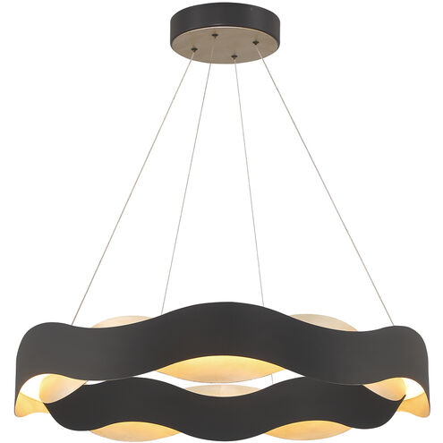 Vaughan LED 33.5 inch Silver and Black Chandelier Ceiling Light