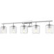 Landon 5 Light 42 inch Chrome Vanity Wall Light