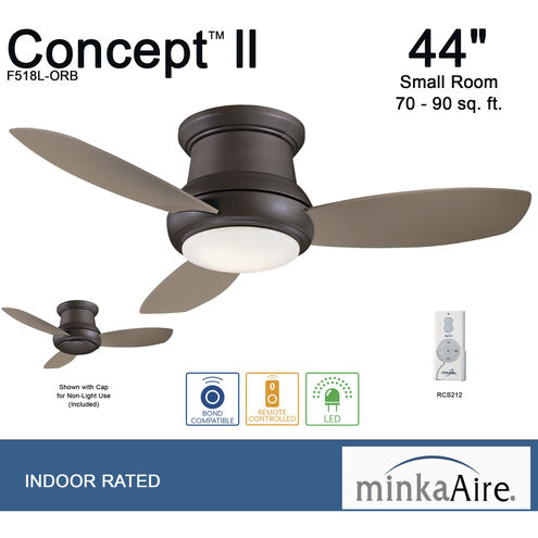 Concept II 44 inch Oil Rubbed Bronze with Taupe Blades Ceiling Fan