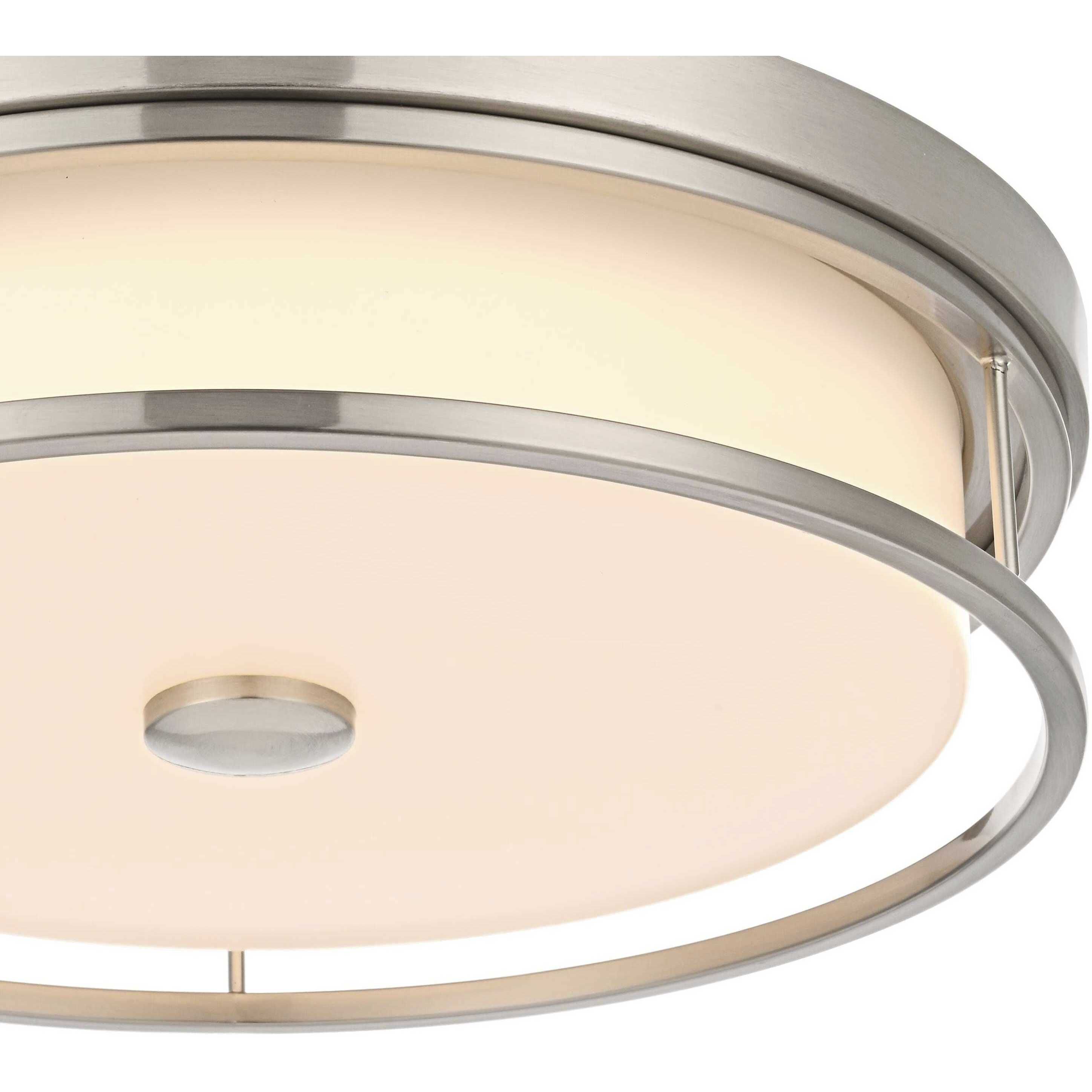 Kolson 16 inch Polished Nickel Flush Mount Ceiling Light