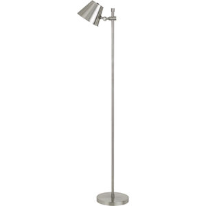 Vaduz 62 inch 12 watt Brushed Steel Floor Lamp Portable Light
