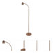 Tiara 51 inch 5.00 watt French Gold Floor Lamp Portable Light