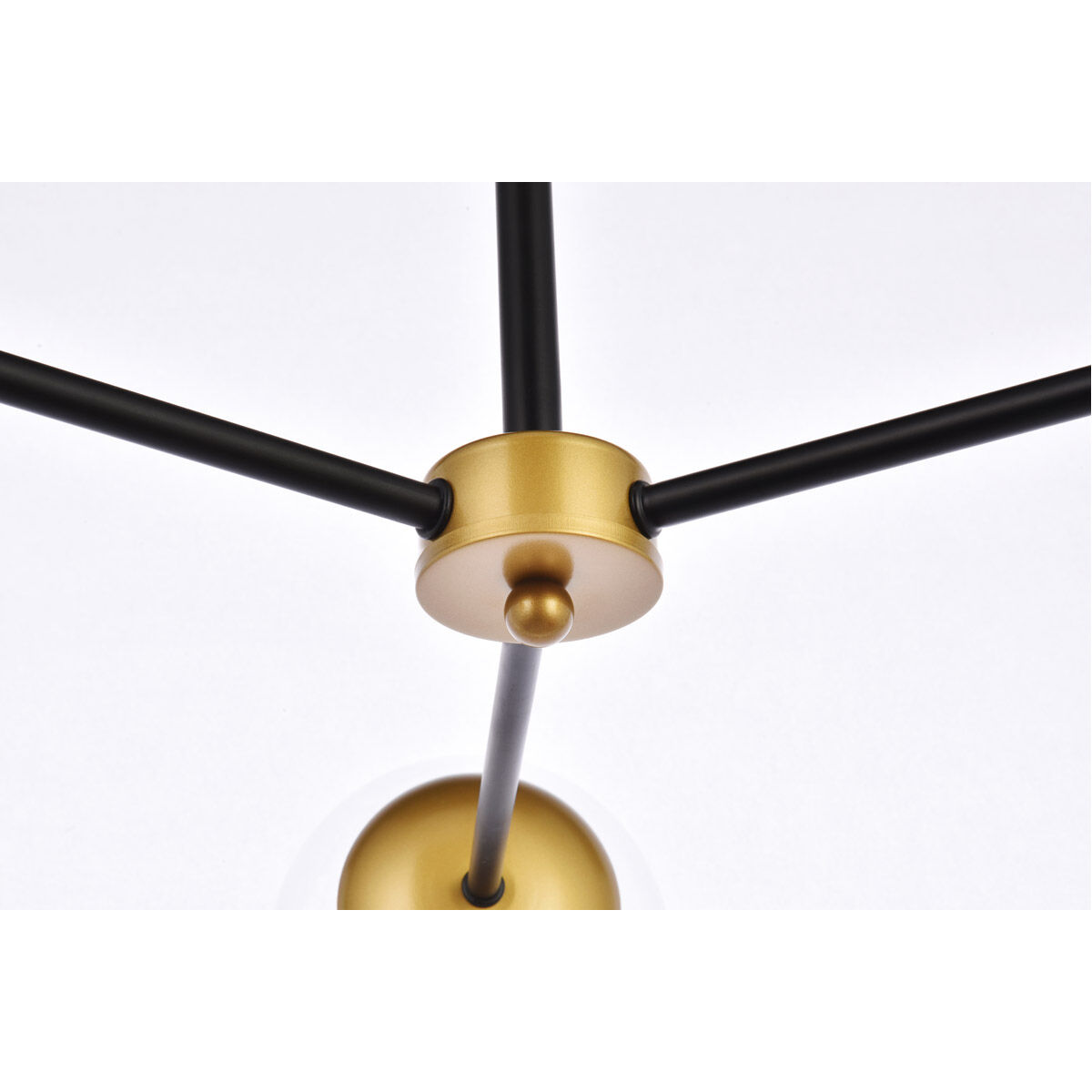 Briggs 3 Light 32 inch Black and Brass Pendant Ceiling Light