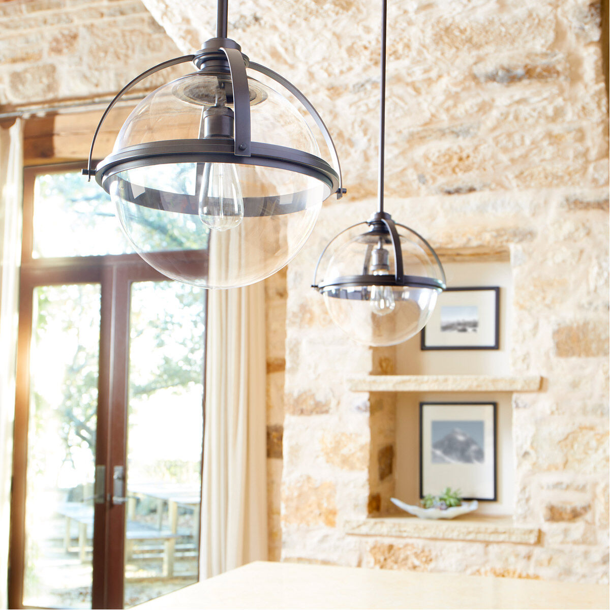 Meridian 1 Light 15 inch Oiled Bronze Pendant Ceiling Light