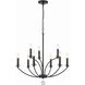 Mila 9 Light 28 inch Black Chandelier Ceiling Light