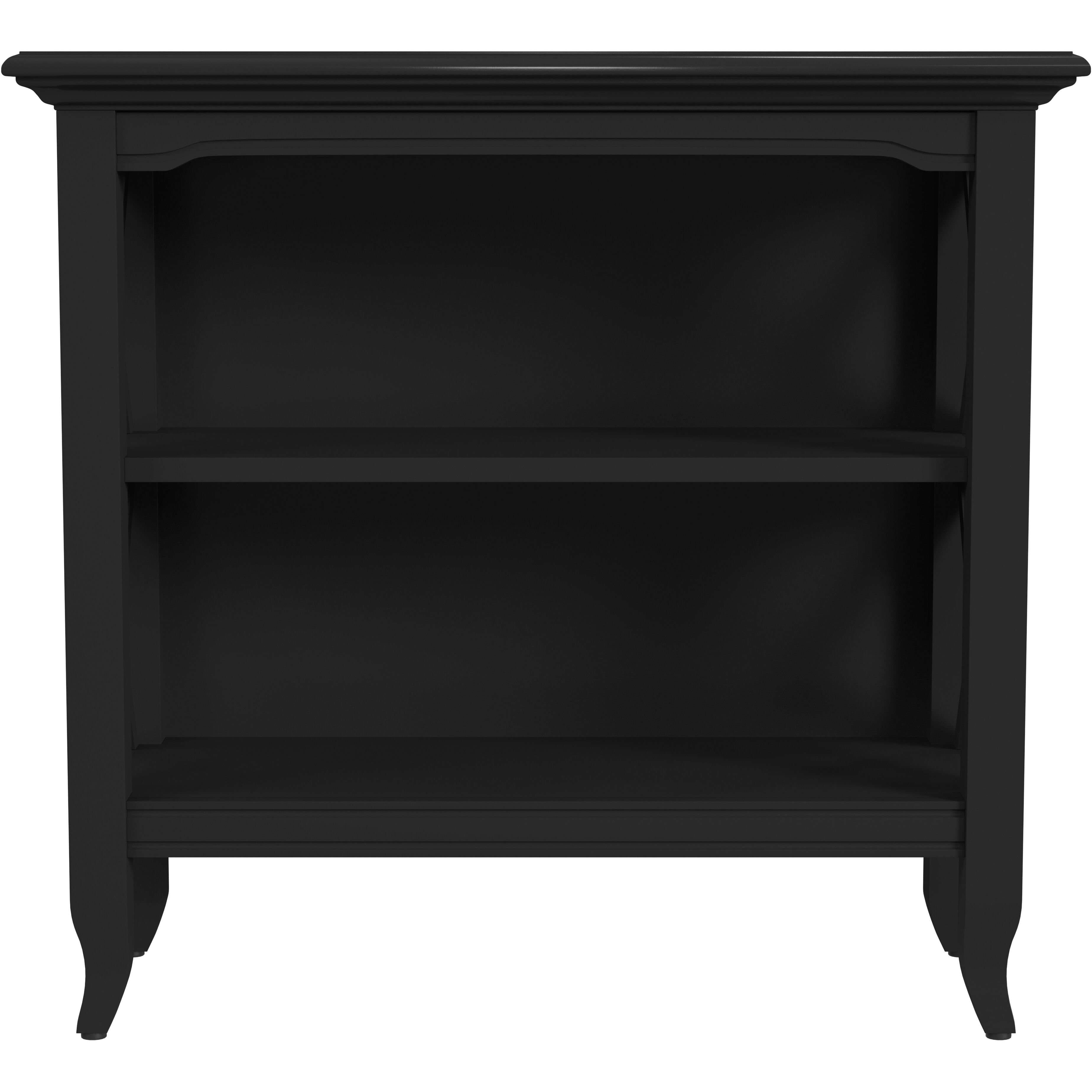 Newport 32"W 2 Shelf Bookcase in Black