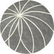 Forum 96 inch Ivory/Charcoal Handmade Rug in 8 Ft Round, Round