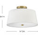 Beale LED 14 inch Lacquered Brass Foyer Light Ceiling Light, Flush Mount