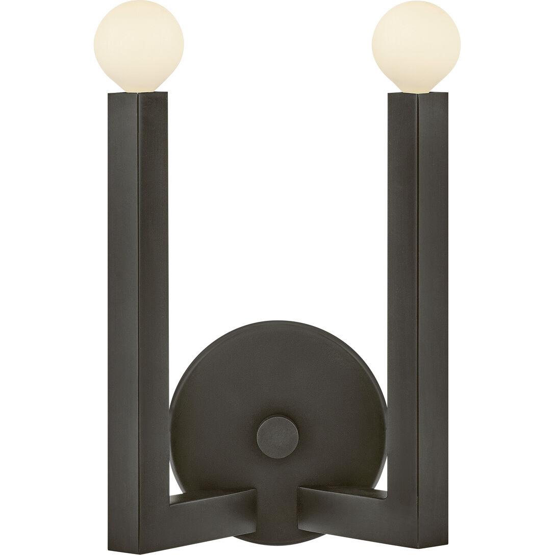 Ezra 2 Light 7.5 inch Black Oxide ADA Sconce Wall Light