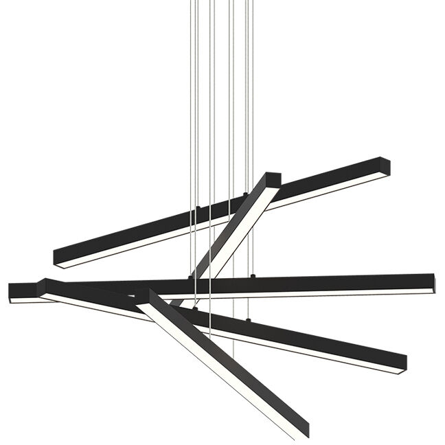 Presley LED 40.38 inch Matte Black Chandelier Ceiling Light