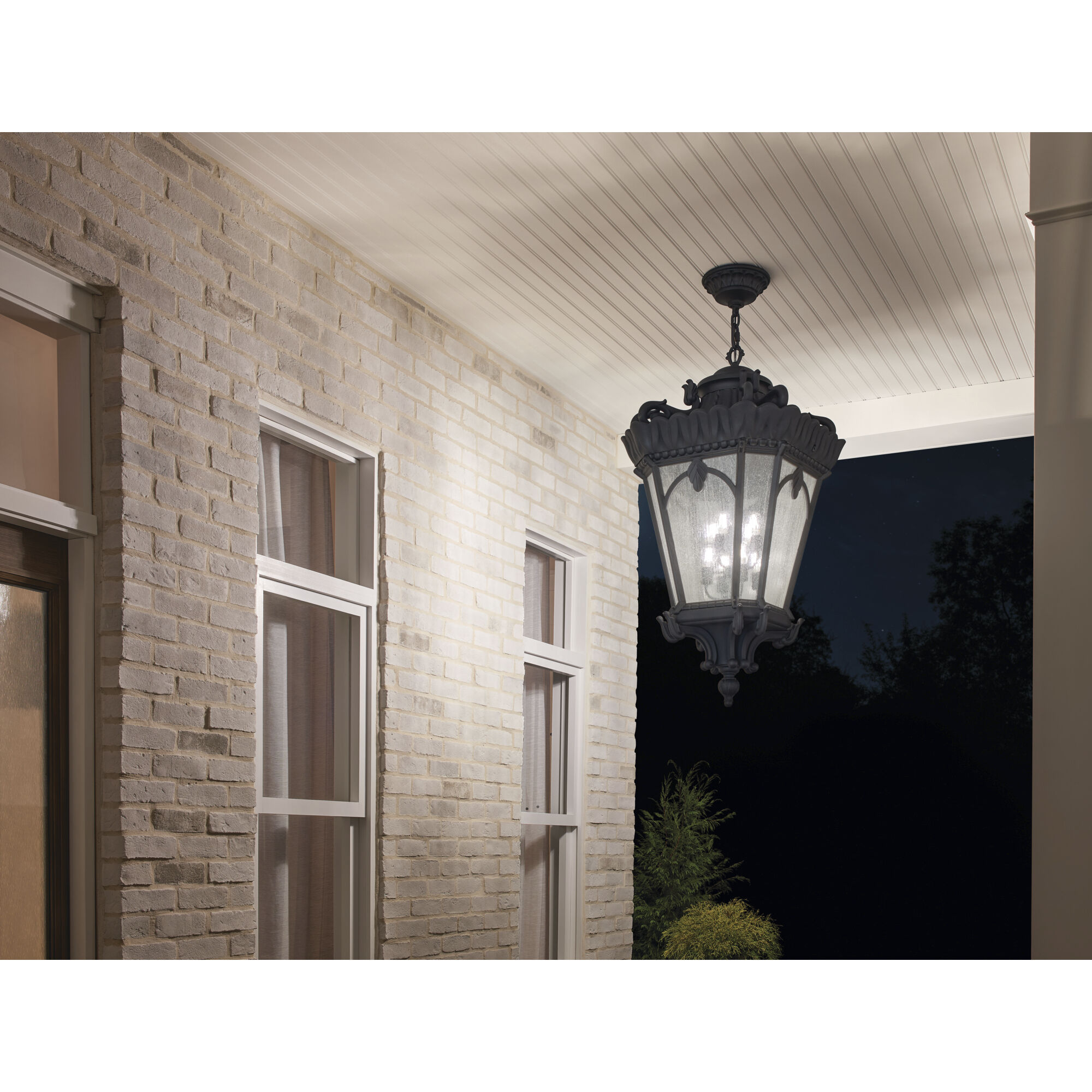 Tournai 8 Light 26 inch Textured Black Outdoor Hanging Pendant
