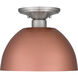 Eason 1 Light 10 inch Matte Rose Gold Semi-Flush Mount Ceiling Light