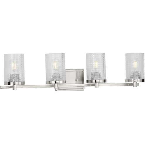 Fawcett 4 Light 31.13 inch Brushed Nickel Bath Vanity Wall Light