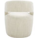 Barrow White Mist Dining Chair, Rolling