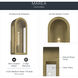 Marea 1 Light 20.25 inch Natural Brass Outdoor Wall Light