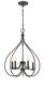 Farrah 5 Light 20 inch Rusted Bronze Chandelier Ceiling Light