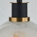 Gem LED 6 inch Black and Brushed Brass Pendant Ceiling Light in Glossy Textured White