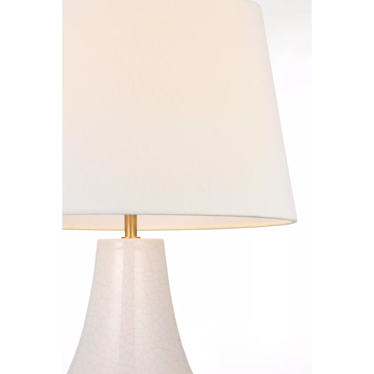Thomas O'Brien Kefi 25.25 inch 15 watt Crackled Ivory Table Lamp Portable Light