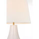 Thomas O'Brien Kefi 25.25 inch 15 watt Crackled Ivory Table Lamp Portable Light