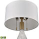 Carling 32 inch 9.00 watt White with Cafe Bronze Table Lamp Portable Light