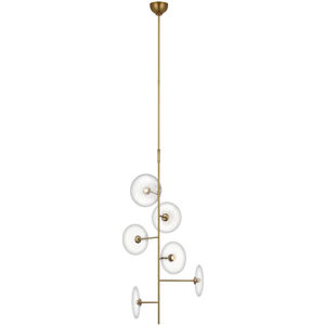 Ian K. Fowler Calvino LED 20 inch Hand-Rubbed Antique Brass Entry Chandelier Ceiling Light, Small