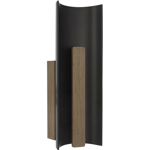 Anne-Marie Barton Remi Sconce Wall Light in Matte Carbon and Warm Walnut