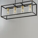 Capitol 4 Light 36 inch Black and Antique Brass Linear Pendant Ceiling Light