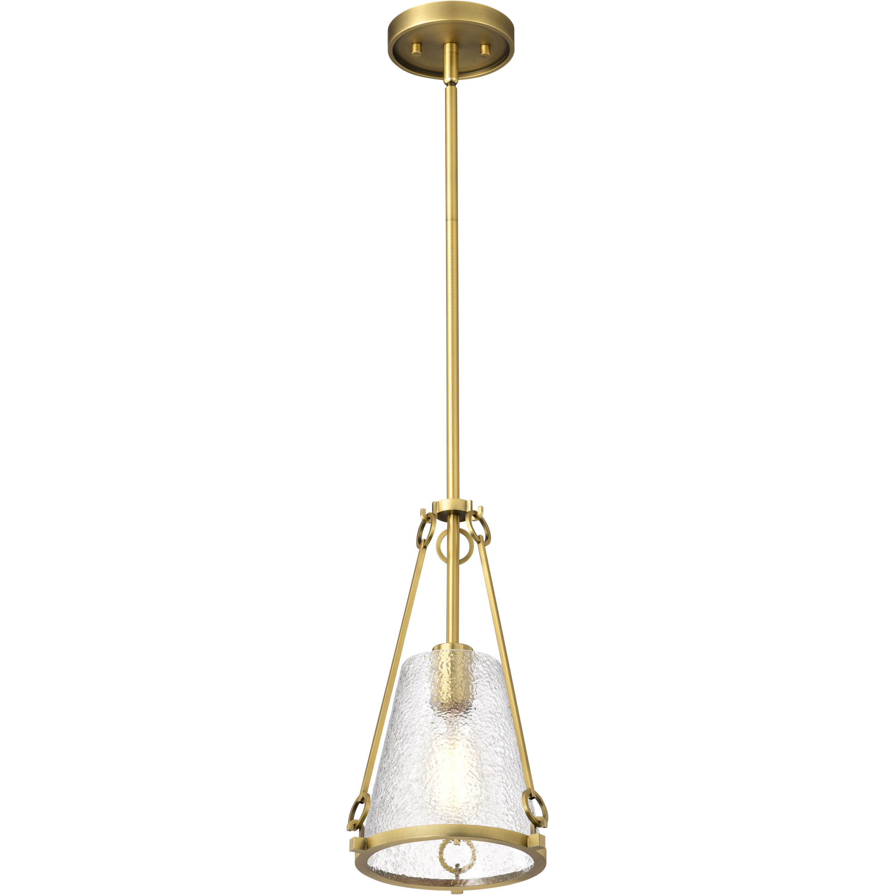 Valentine 8 inch Vintage Brass Pendant Ceiling Light