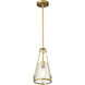 Valentine 8 inch Vintage Brass Pendant Ceiling Light