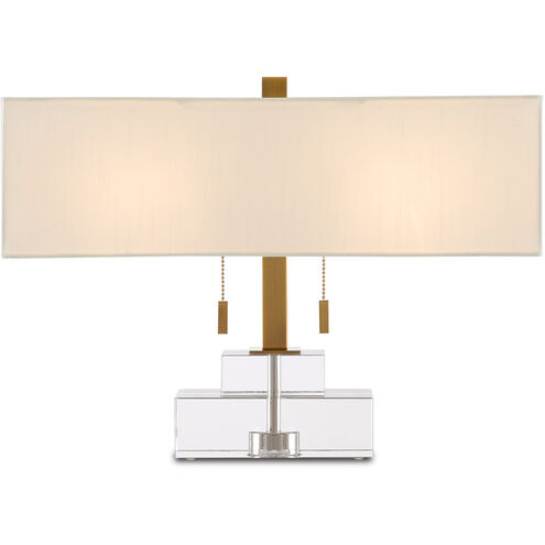 Chiara 15 inch 75.00 watt Clear/Antique Brass Table Lamp Portable Light