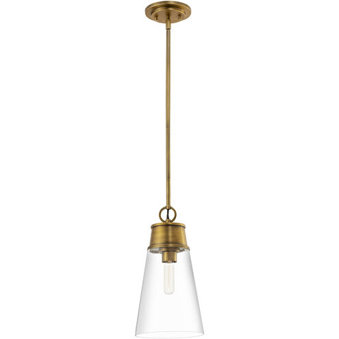 Wentworth 1 Light 7.5 inch Rubbed Brass Pendant Ceiling Light